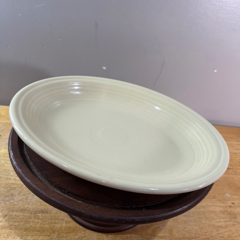 Vtg Fiesta HLC Pale Yellow Oval Serving Platter Tray 11.5" USA Ceramic
